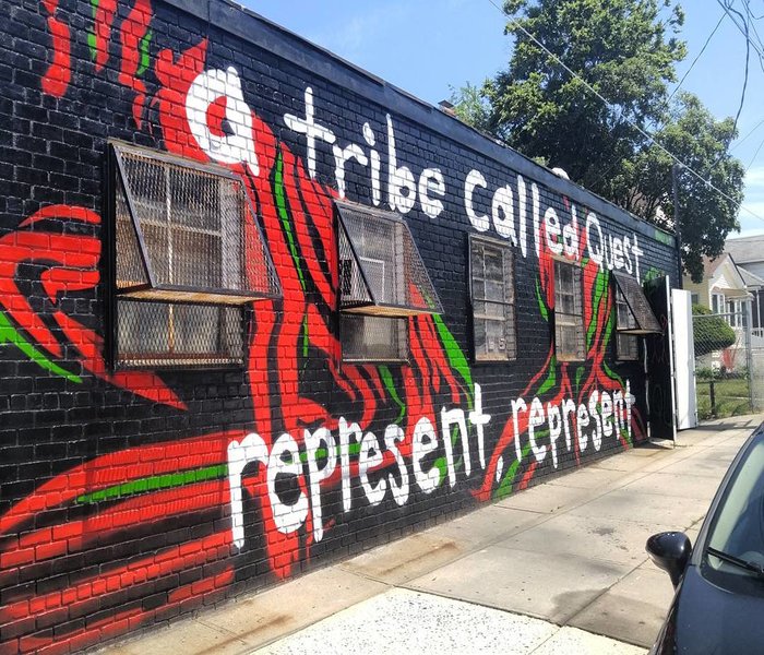 A Mural done of A tribe called quest - One of the greatest ever bands to come out the music known as Hip Hop. A Mural done within New York City from fans of the group. Done September 2016