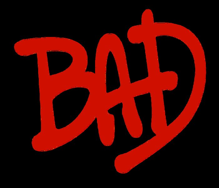 BAD ALBUM LOGO DESIGN - Vinly Album was released on August 31, 1987, by Epic Records